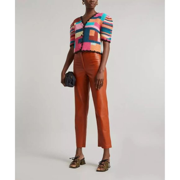 NWT $315 TACH TINI CROCHET MULTI COLORBLOCK STRIPE HAND KNIT CARDIAN SIZE XS - Picture 11 of 16